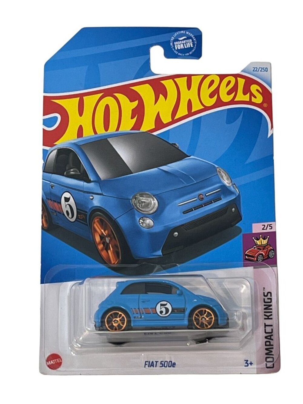 Hot Wheels Fiat 500e Compact Kings 2024 Blue Electric Diecast Car NOC